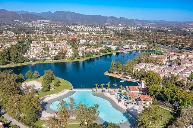 a view of lake and mountain