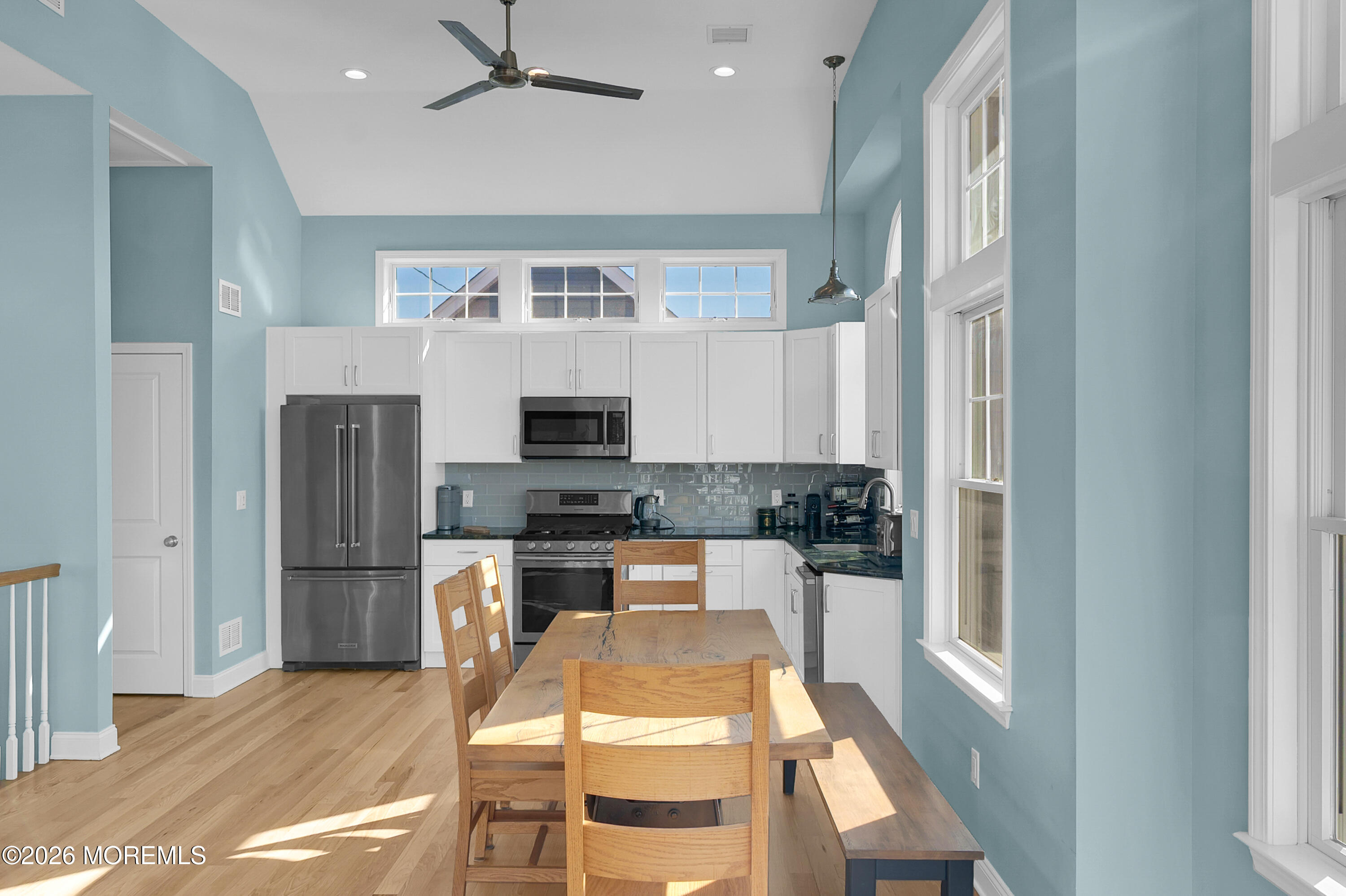 170 West Beach Way Lavallette, NJ 08735 - Photo 14 of 71 a kitchen with stainless steel appliances granite countertop a refrigerator and a stove top oven