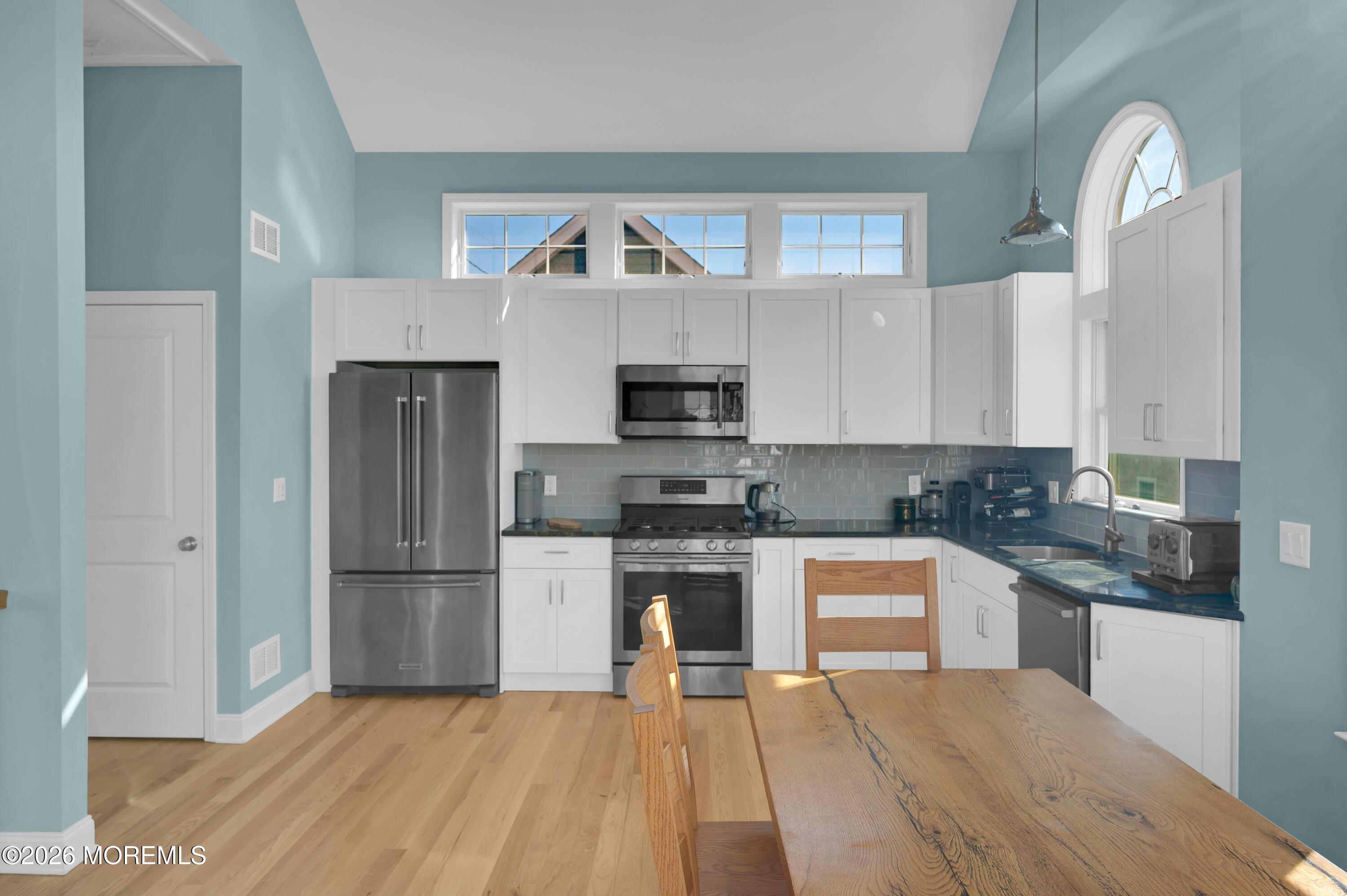 170 West Beach Way Lavallette, NJ 08735 - Photo 17 of 71 a kitchen with stainless steel appliances granite countertop a stove and a refrigerator
