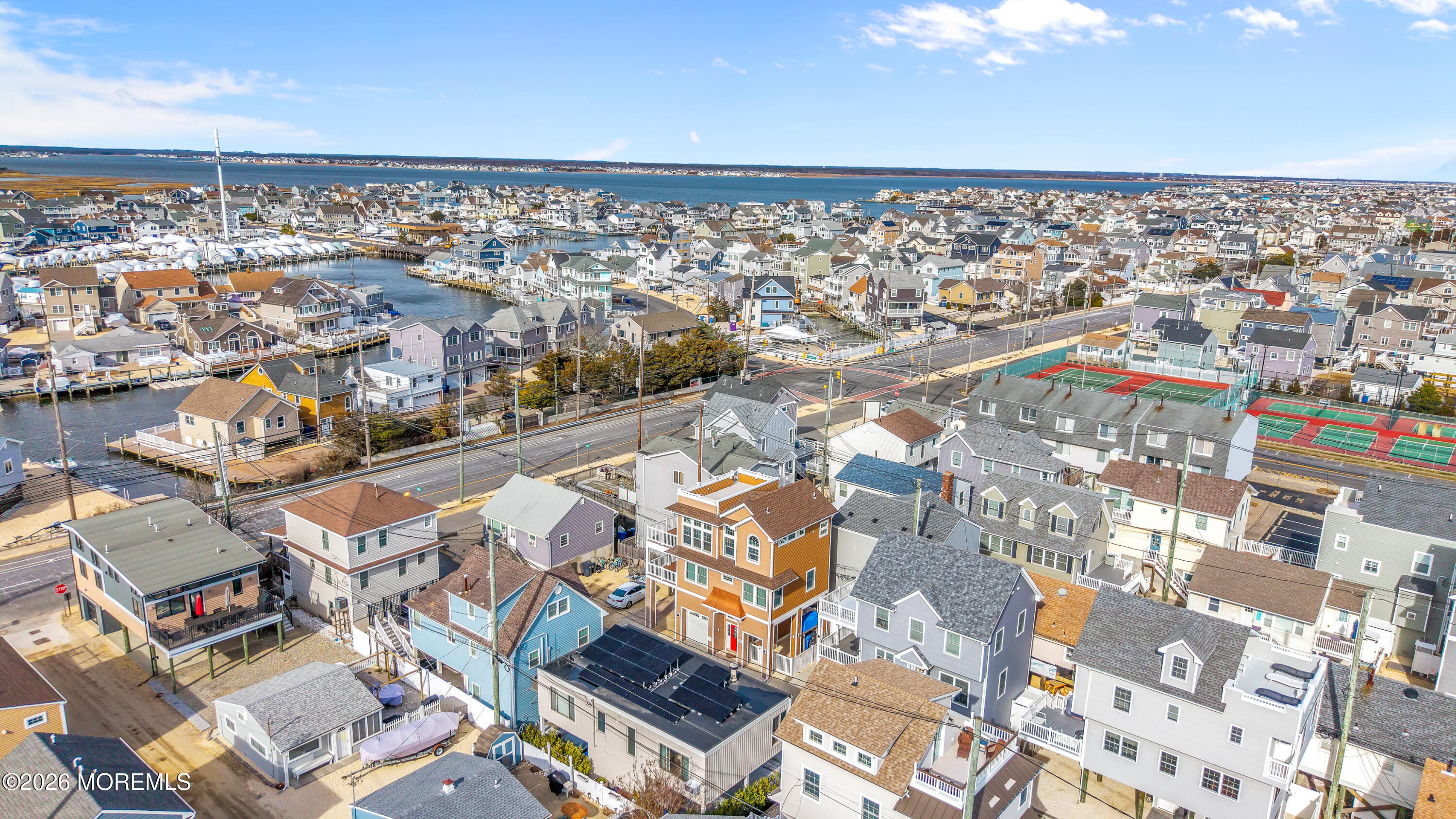 170 West Beach Way Lavallette, NJ 08735 - Photo 62 of 71 an aerial view of a city with ocean