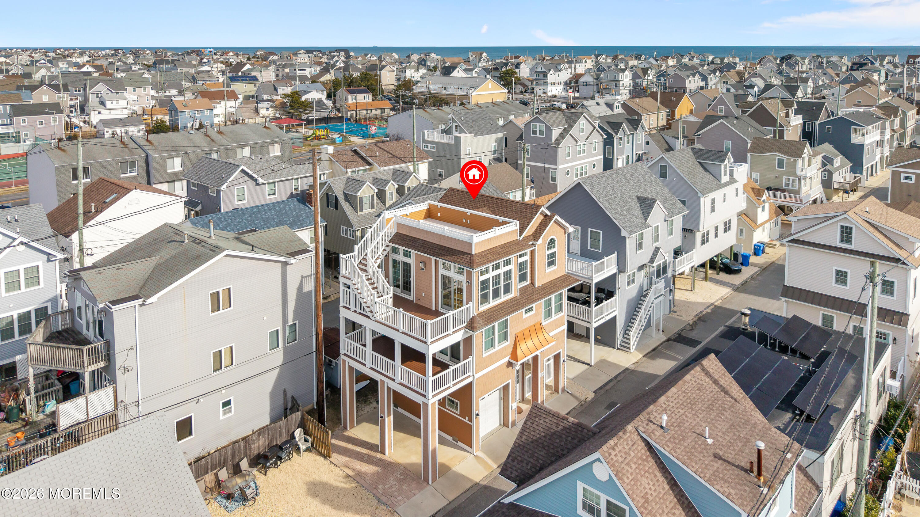 170 West Beach Way Lavallette, NJ 08735 - Photo 65 of 71 an aerial view of a building