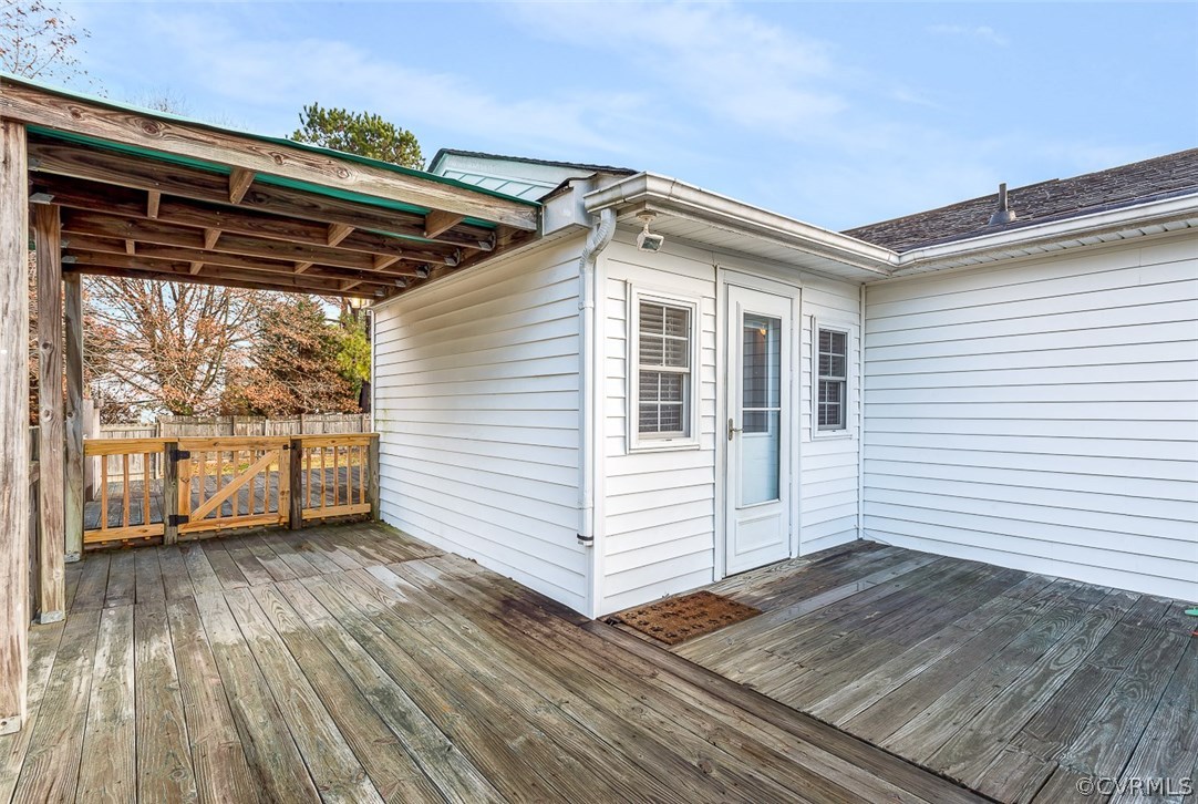 2912 Fielding Road Chester, VA 23831 - Photo 20 of 23 a view of a porch with wooden floor
