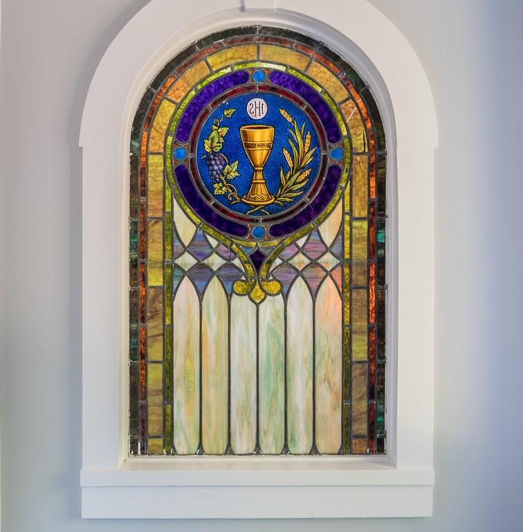 156 Bristol Road Damariscotta, ME 04543 - Photo 28 of 29 Stained glass window in the Entry...