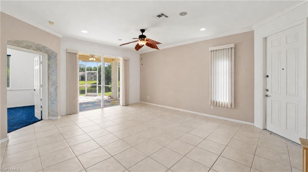 7737 Haverhill Court Naples, FL 34104 - Photo 6 of 37 Spacious interior with tile flooring and a ceiling fan