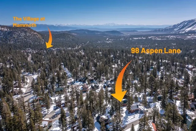 a aerial view of a house with a swimming pool