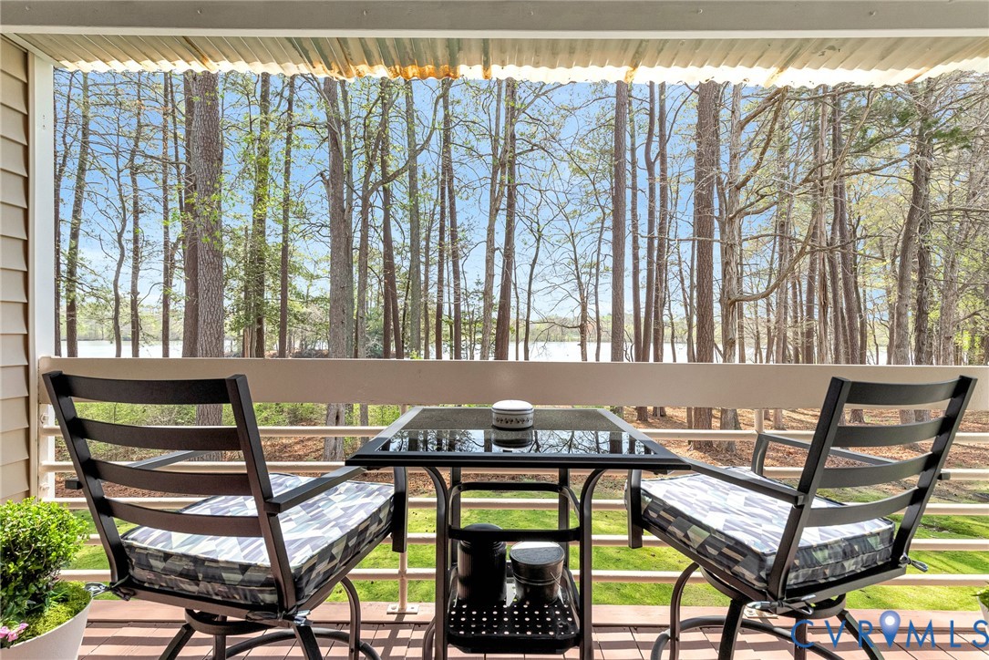 102 Water Pointe Court Midlothian, VA 23112 - Photo 2 of 35 a view of a patio with a table chairs and a backyard