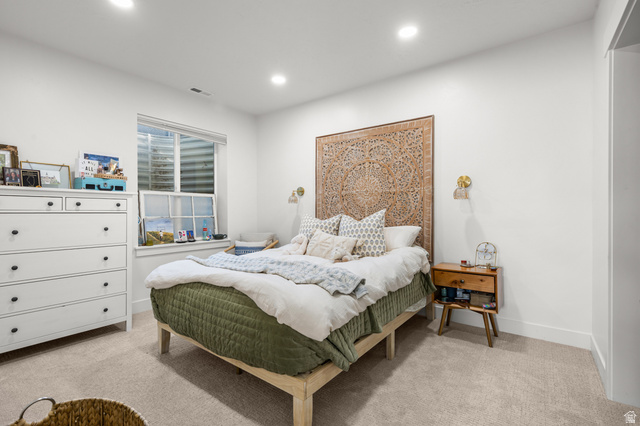 2706 West Maple Street, Unit 285 Mapleton, UT 84664 - Photo 28 of 36 Carpeted room featuring recessed lighting and a window with a window well