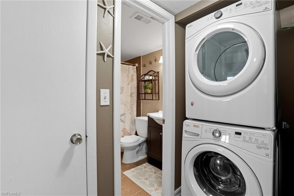 4790 South Cleveland Avenue, Unit 907 Fort Myers, FL 33907 - Photo 17 of 24 Stacked washer and dryer