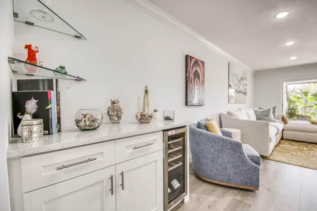a living room with furniture and window