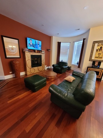 4546 South Indiana Avenue, Unit 2N Chicago, IL 60653 - Photo 3 of 16 a living room with furniture and a fireplace