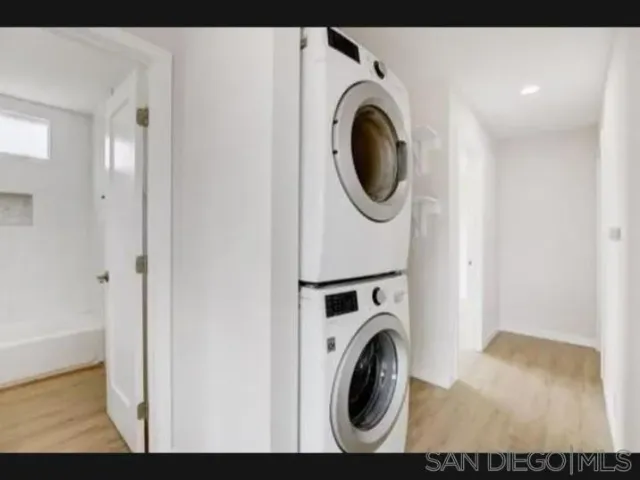 a view of washer and dryer in a utility room