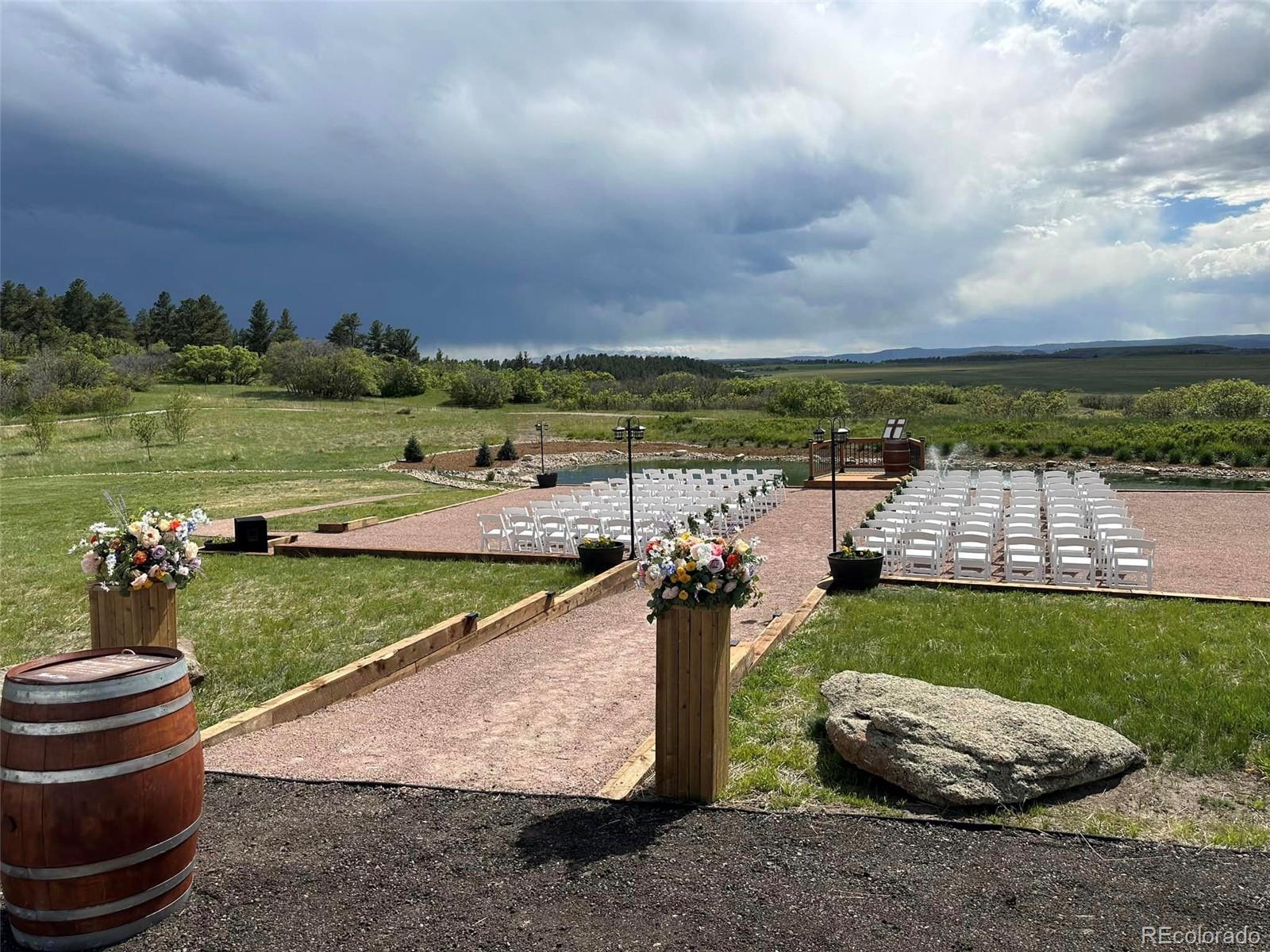 Lot 4 Wildstone Ranch Elbert, CO 80106 - Photo 10 of 42 a view of a garden and mountain in the back