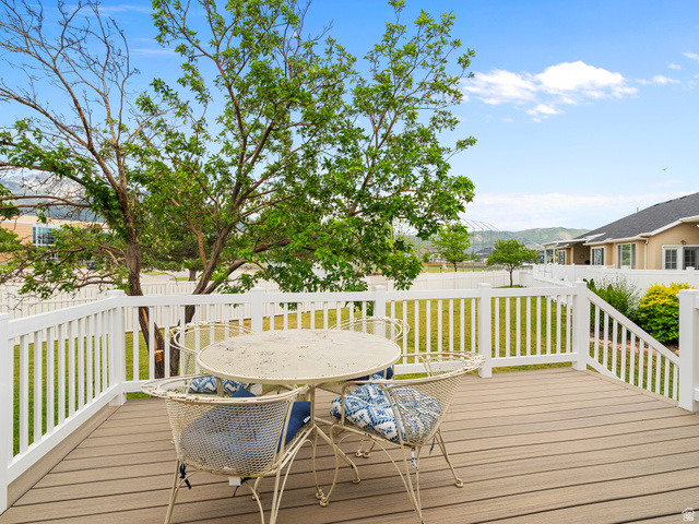 11881 Cottage View Lane Draper, UT 84020 - Photo 7 of 29 Outdoor deck featuring composite decking, white railing, and a mature tree