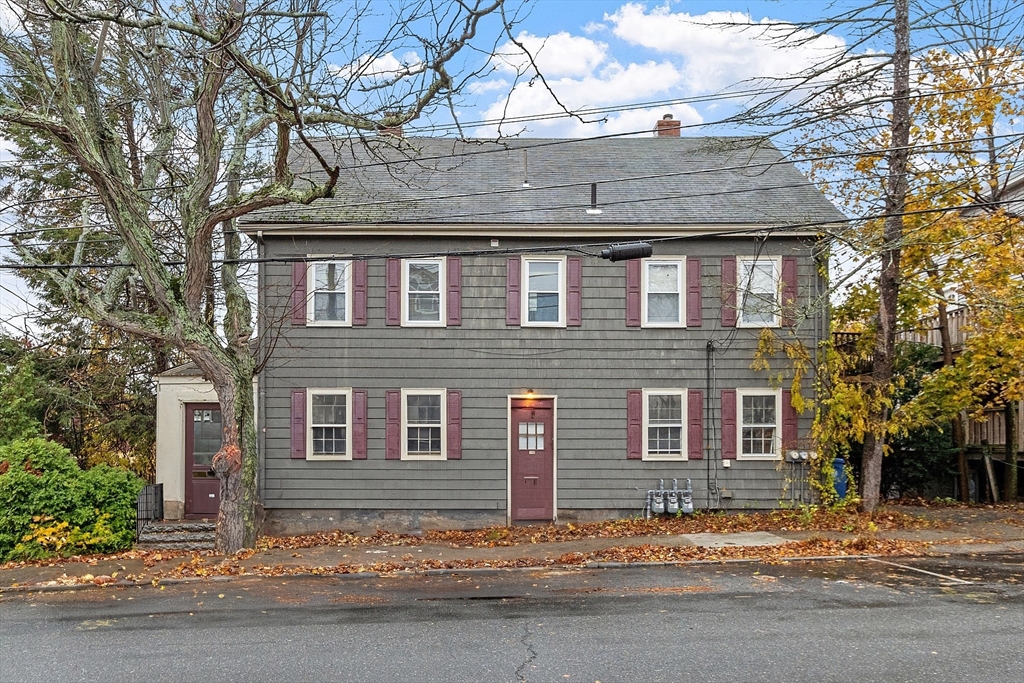a front view of a house