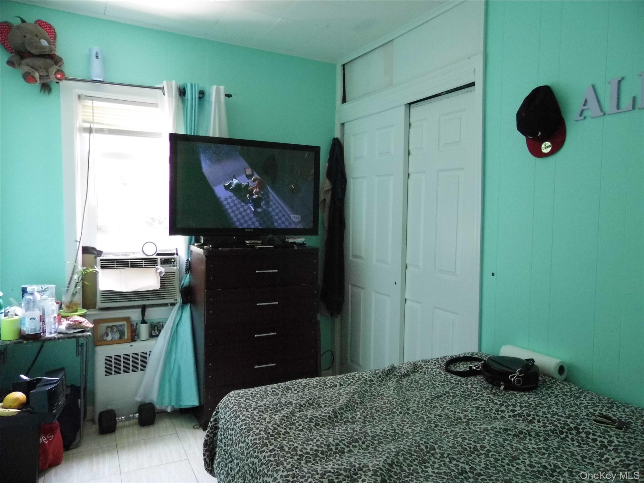 86-75 80th Street Queens, NY 11421 - Photo 17 of 20 a bedroom with a bed and a television