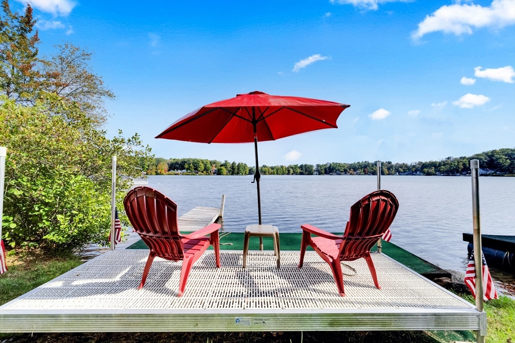 a view of outdoor space with seating