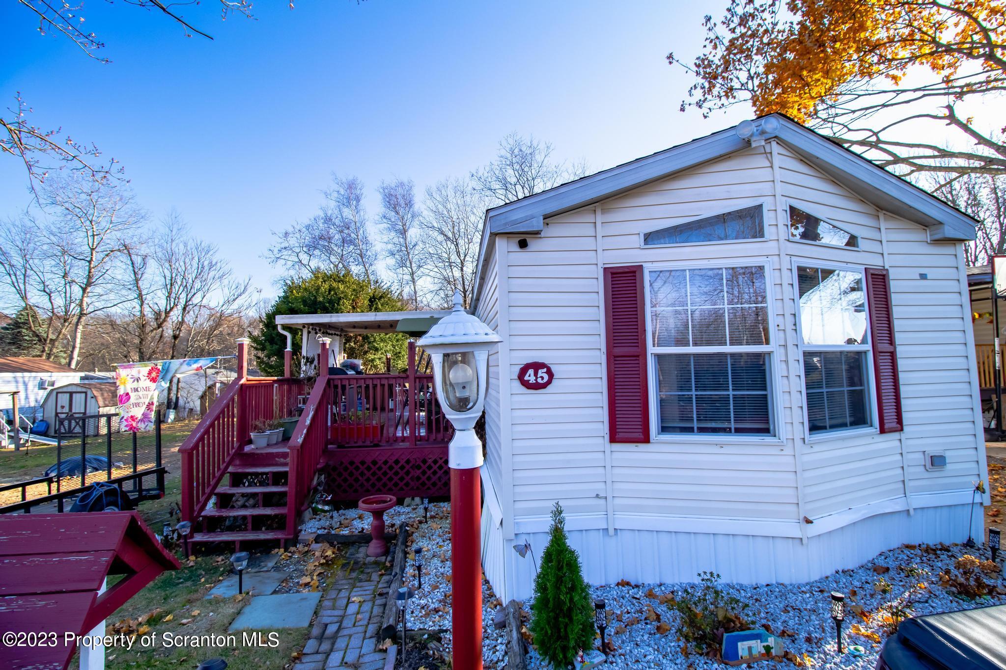 a front view of a house
