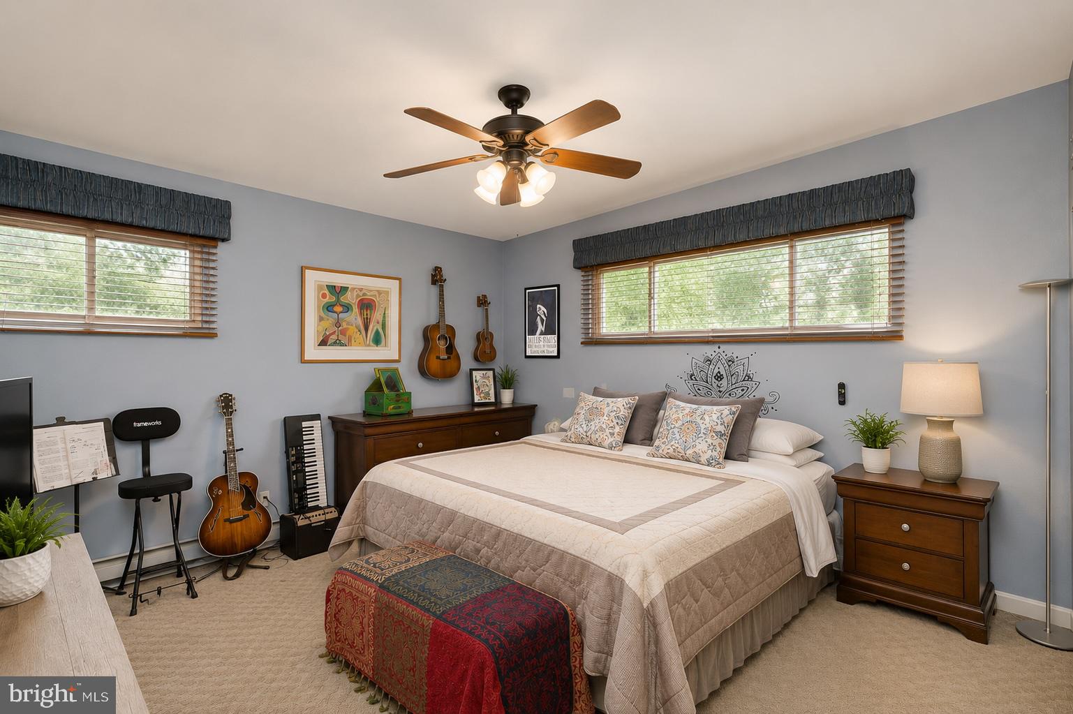 3228 Midfield Road Pikesville, MD 21208 - Photo 5 of 42 Serene bedroom with musical charm.