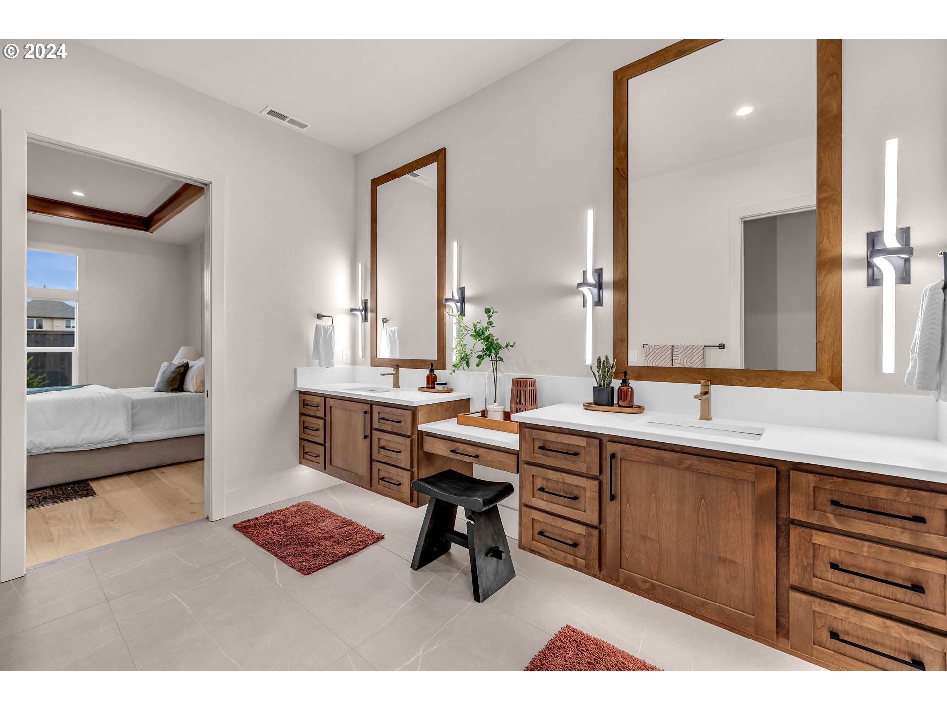 2507 Northeast 178th Street Ridgefield, WA 98642 - Photo 29 of 48 a spacious bathroom with a sink double vanity and a mirror