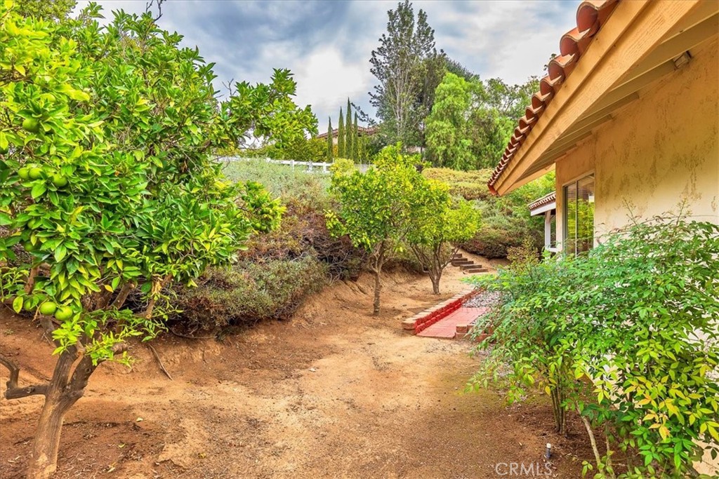 1766 Rabbit Hill Fallbrook, CA 92028 - Photo 55 of 75 a backyard of a house with a yard and outdoor seating