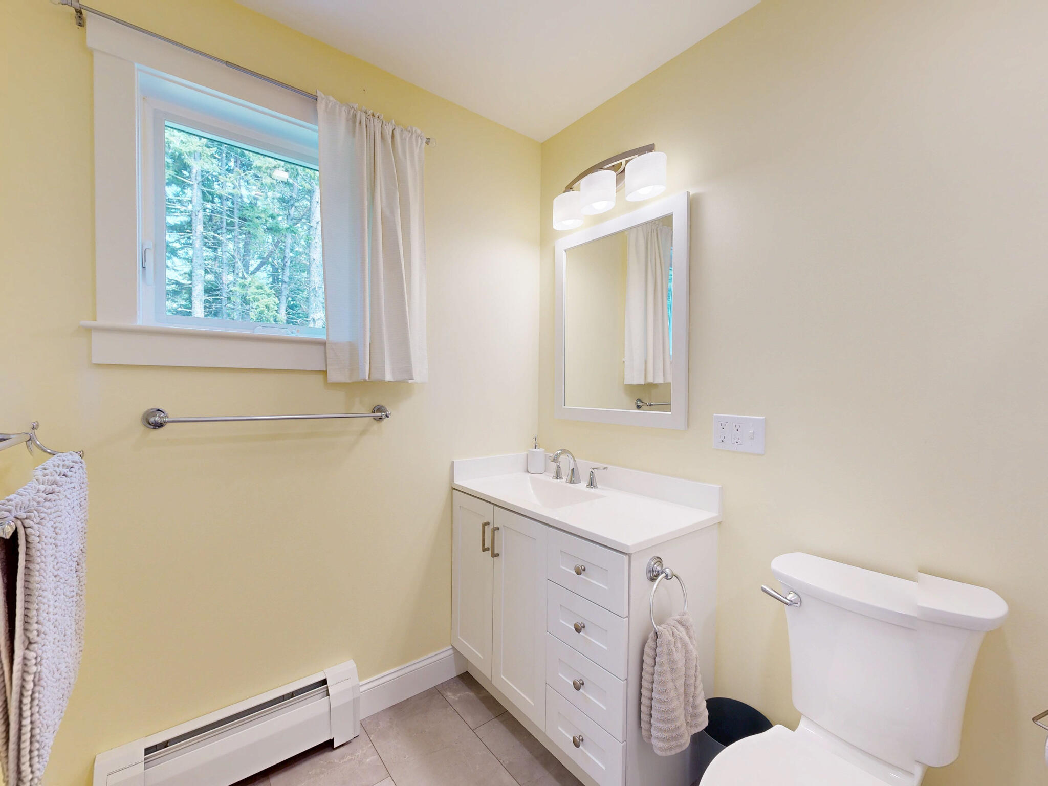 85 Patten Point Road St. George, ME 04859 - Photo 31 of 59 Marmoleum Floor, Toilet & Single Vanity