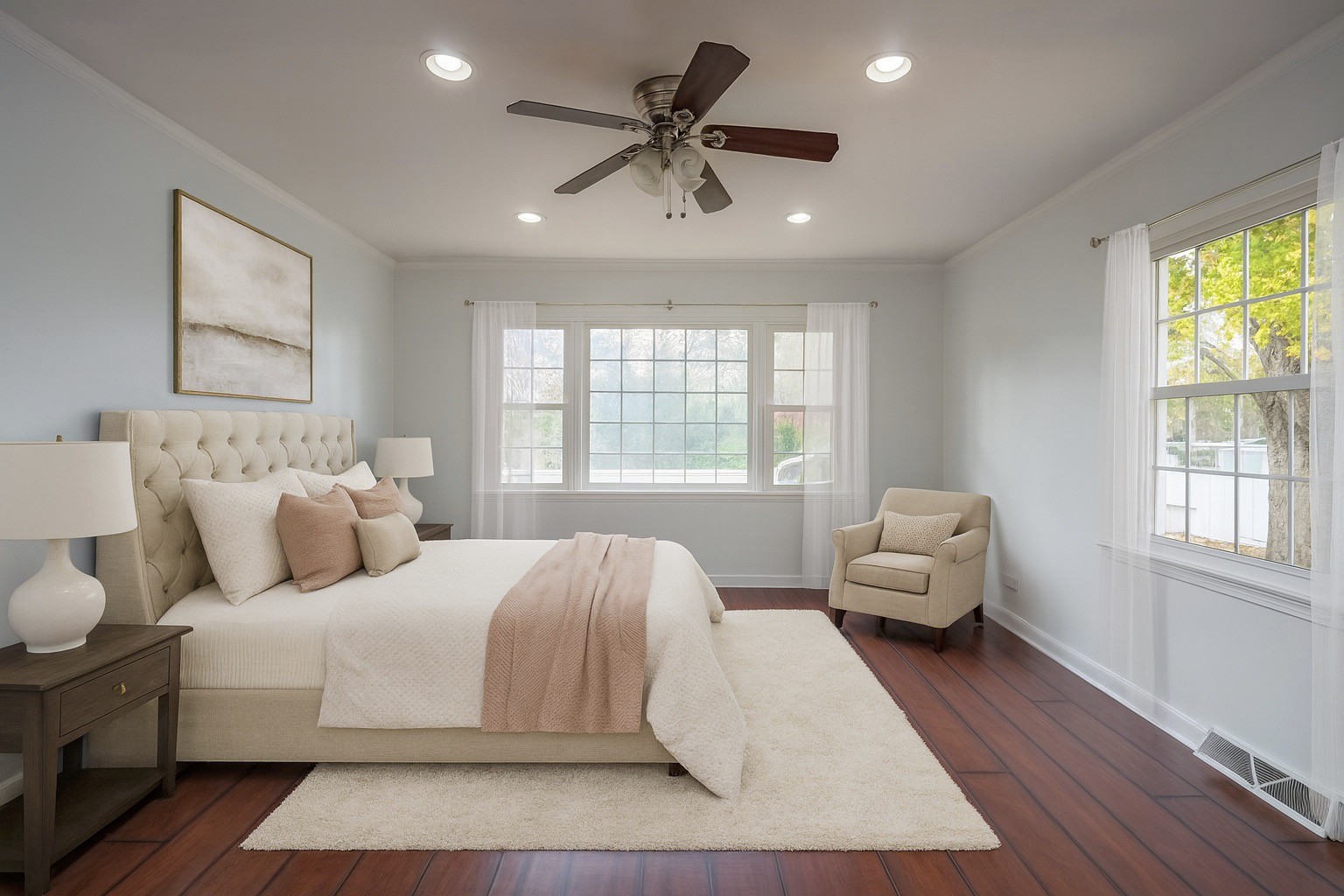 523 Highland Avenue Pulaski, TN 38478 - Photo 22 of 44 a bedroom with a bed couch and a window