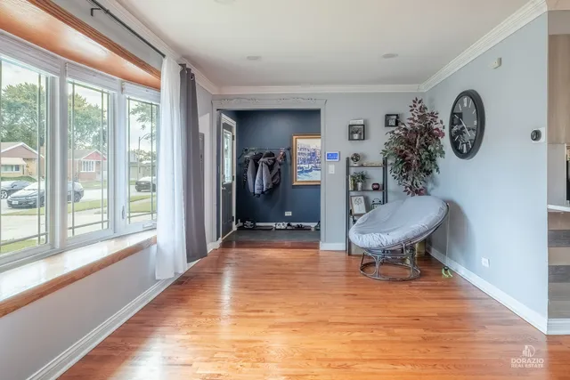 a room with furniture and a window