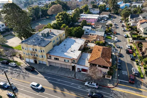 an aerial view of a city