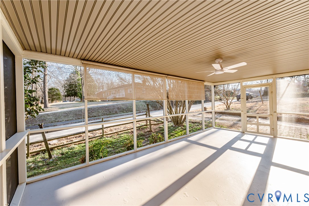 6048 Gainford Road Richmond, VA 23234 - Photo 36 of 83 Unfurnished sunroom featuring ceiling fan