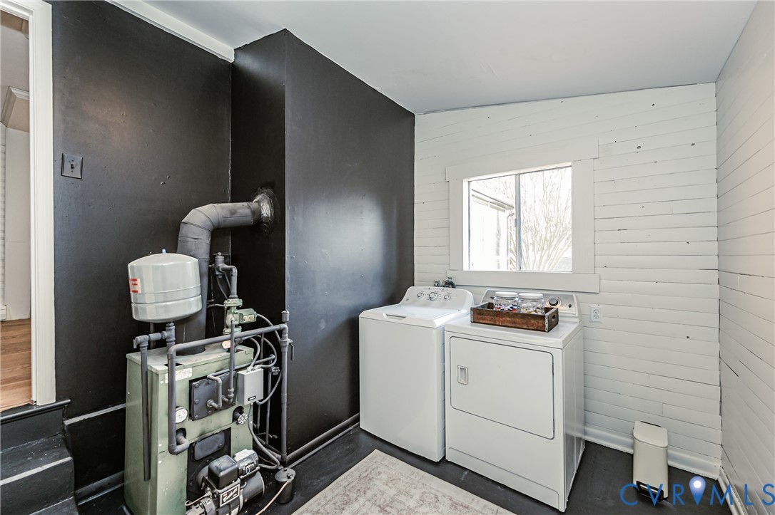 6048 Gainford Road Richmond, VA 23234 - Photo 45 of 83 Laundry area featuring a heating unit, washing mac