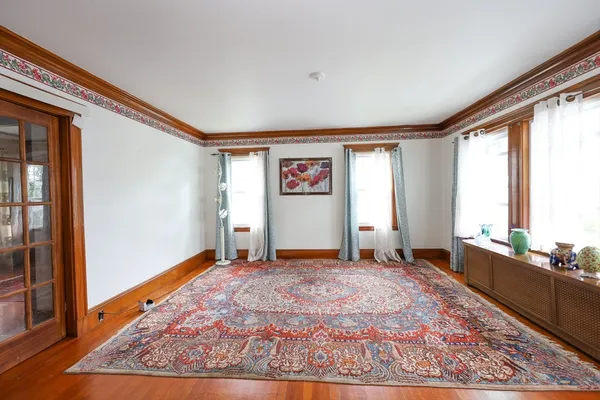 a view of an empty room and window