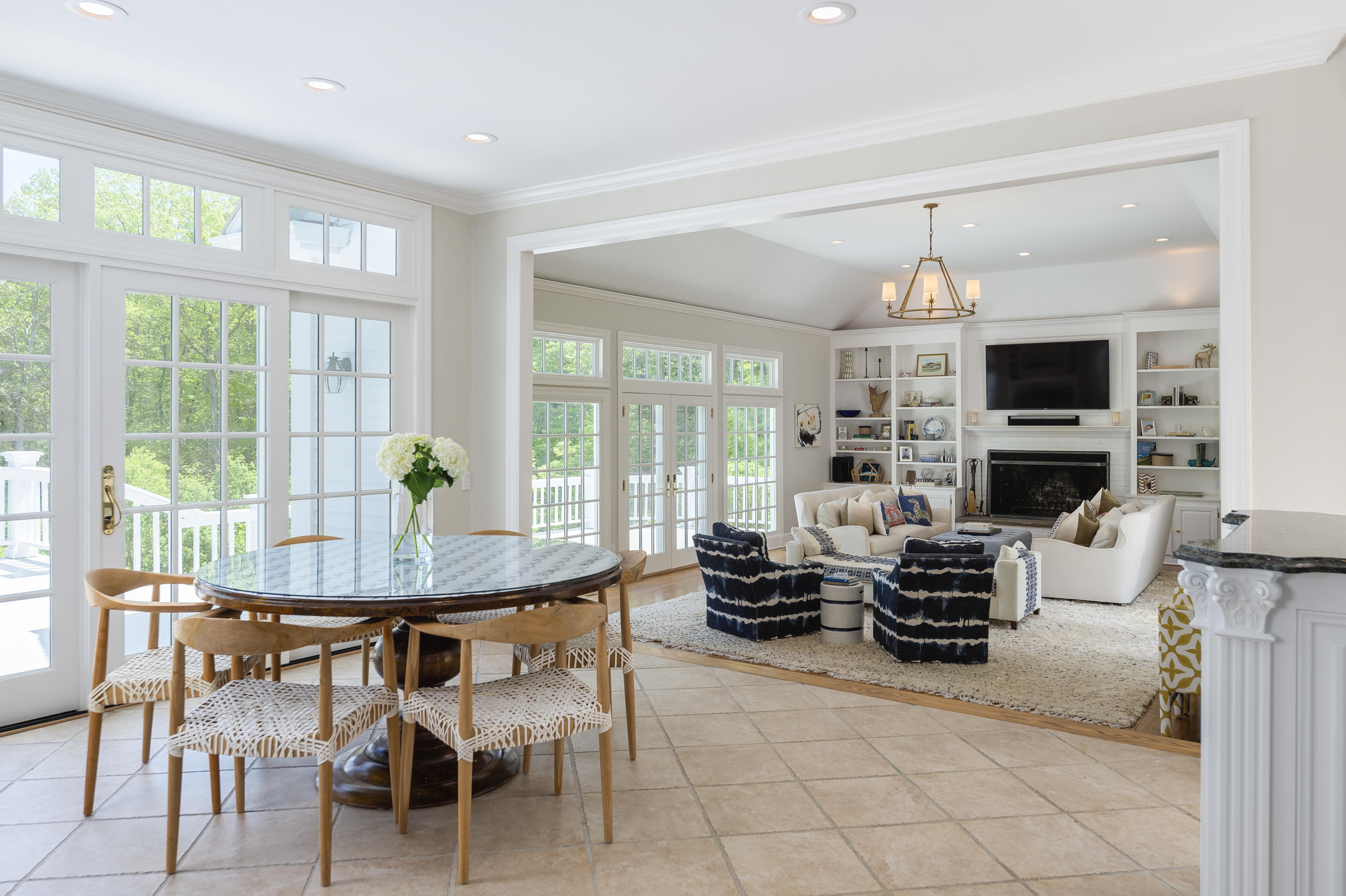 465 North Wilton Road New Canaan, CT 06840 - Photo 14 of 64 a view of a dining room with furniture window and outside view
