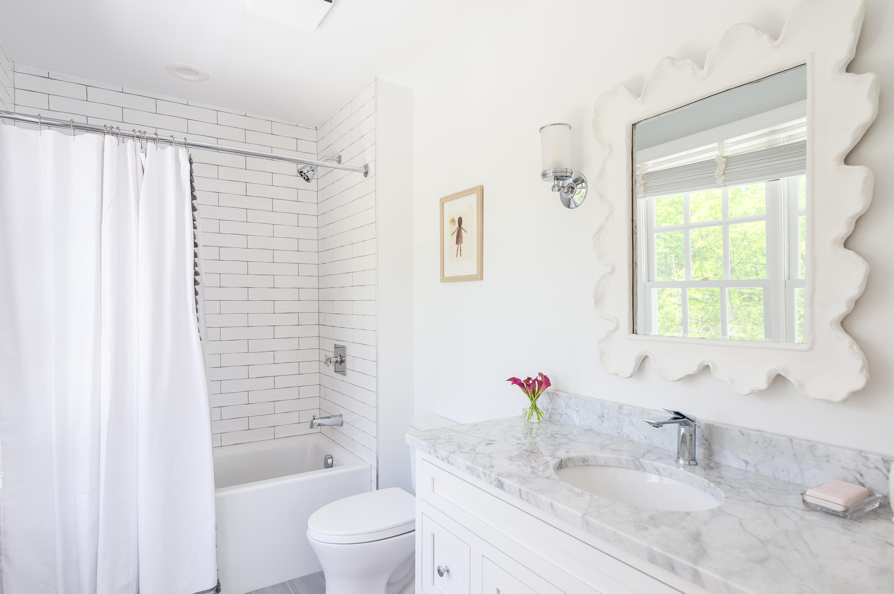 465 North Wilton Road New Canaan, CT 06840 - Photo 27 of 64 a bathroom with a granite countertop sink a toilet and shower