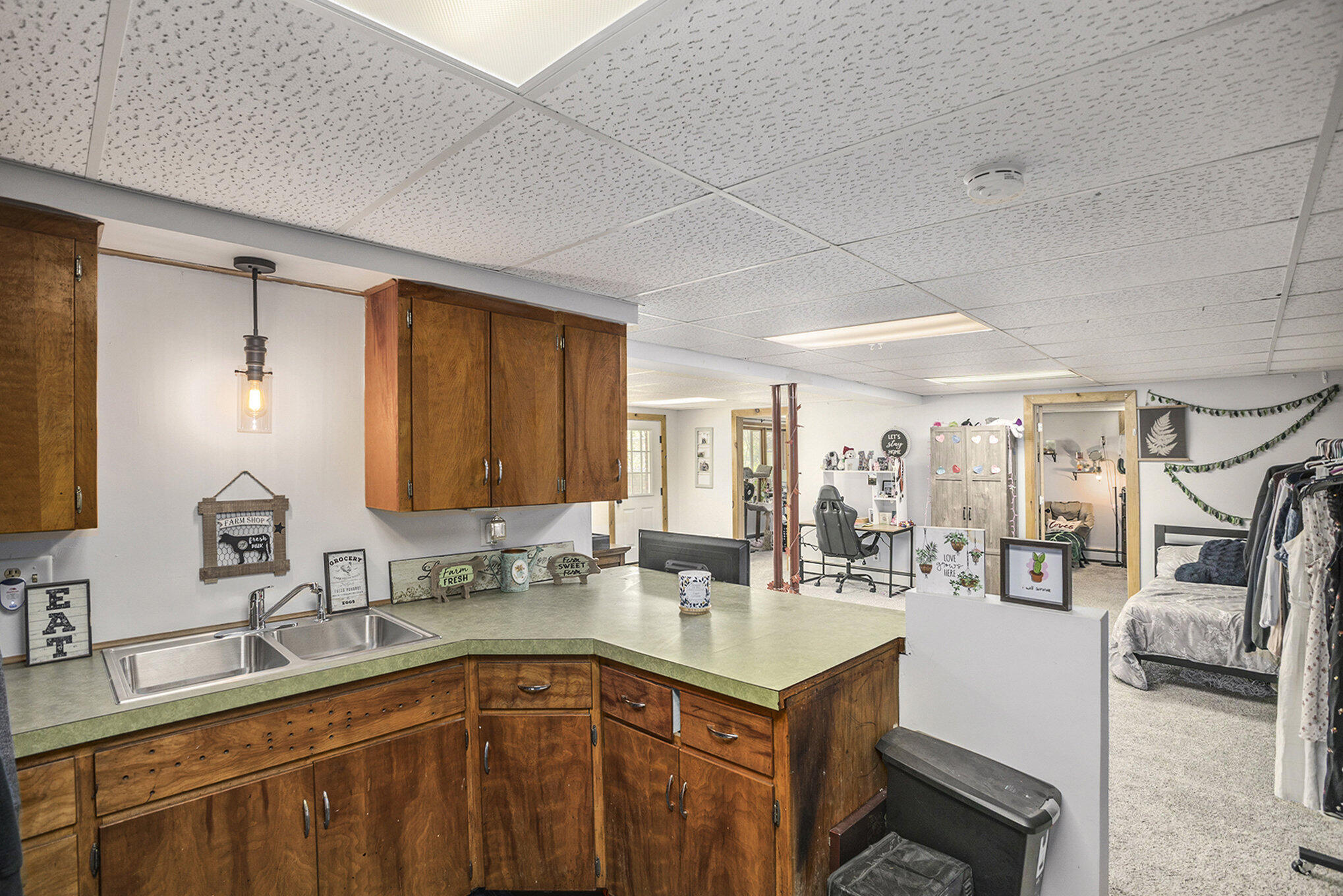 2660 Barber Road Grass Lake, MI 49240 - Photo 19 of 34 Basement Kitchenette View
