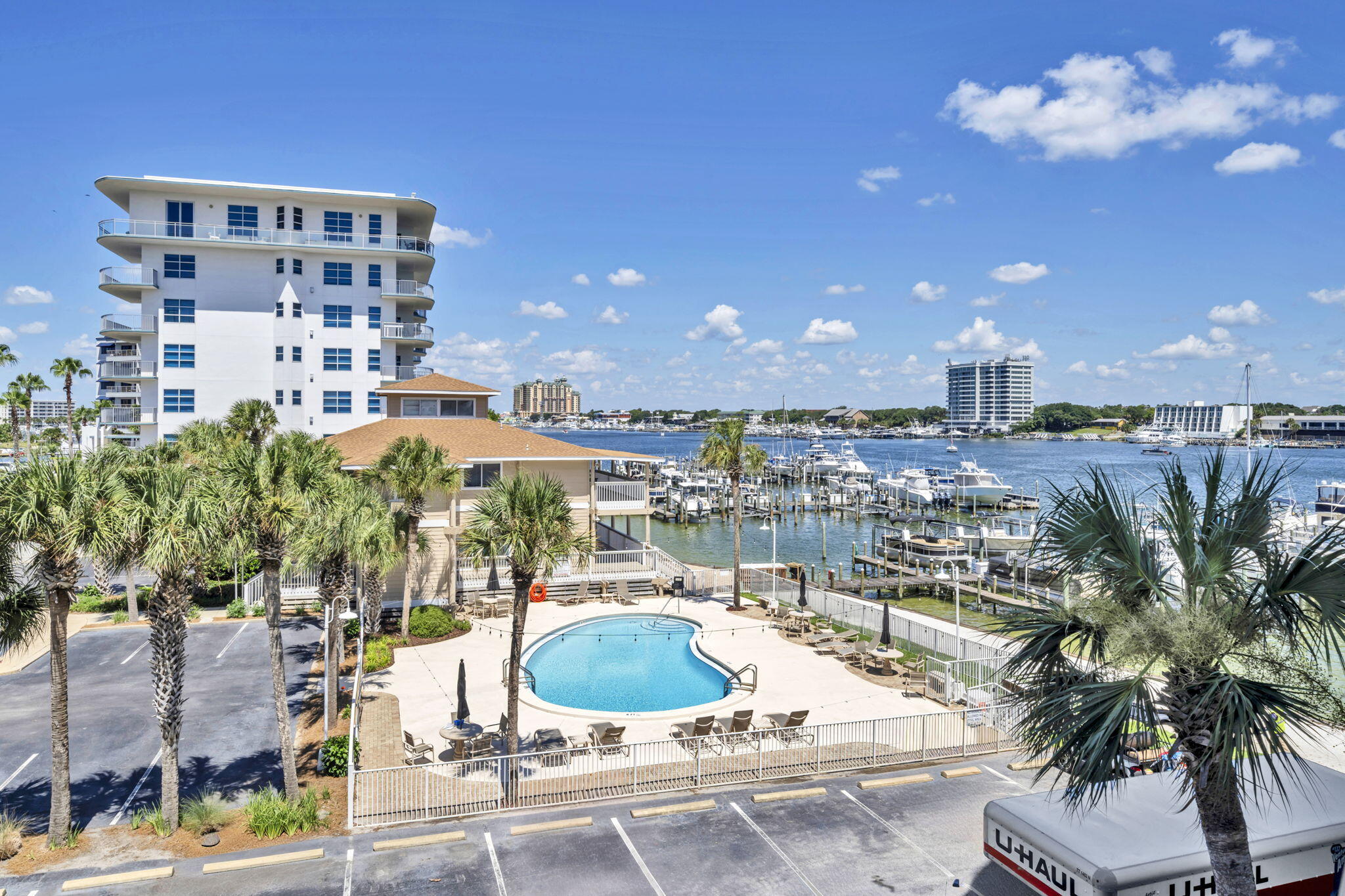 195 Durango Road, Unit 3A Destin, FL 32541 - Photo 17 of 41 a view of a kitchen with granite countertop a sink and a stove