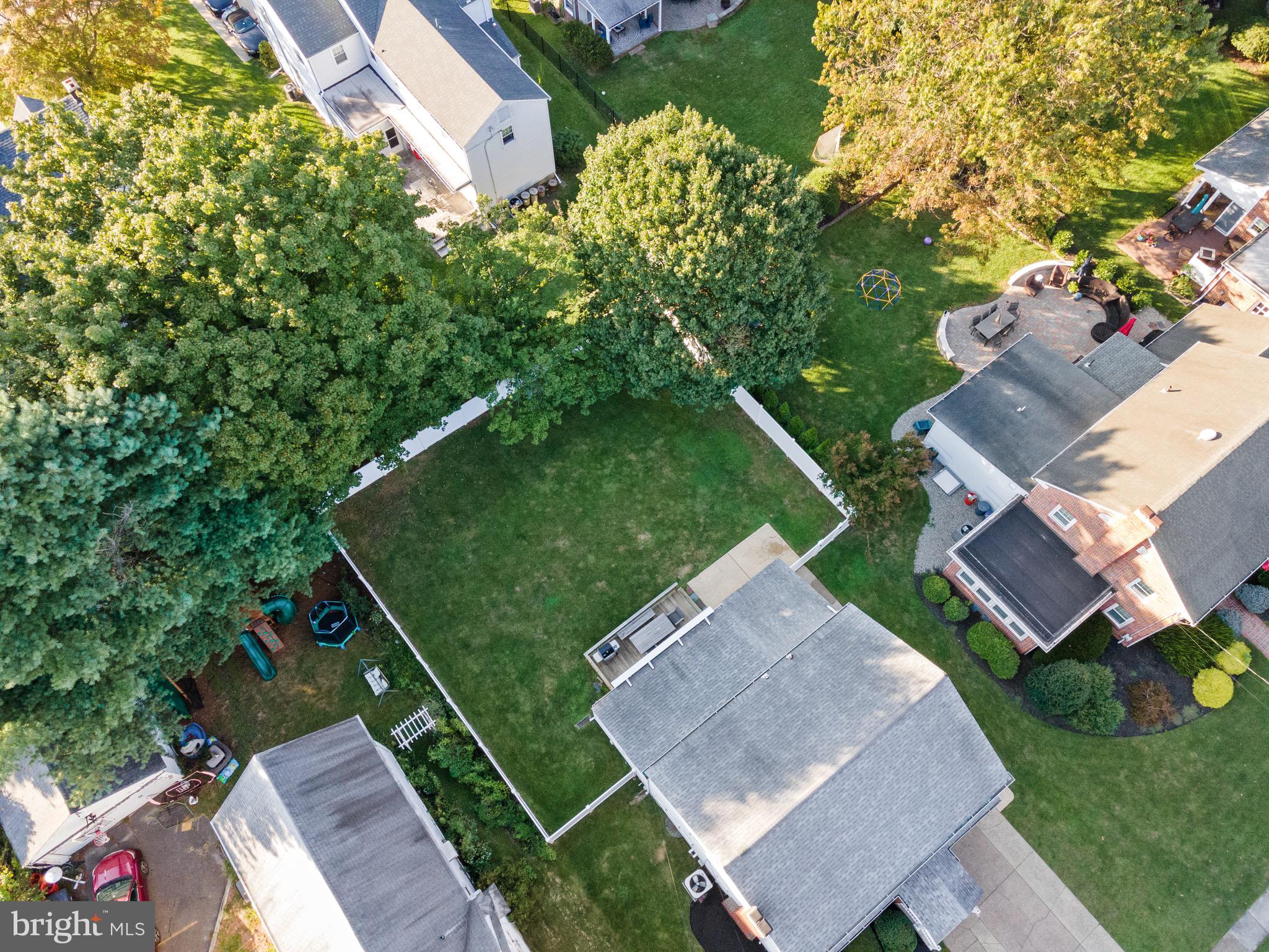 711 West Greenman Road Haddonfield, NJ 08033 - Photo 3 of 49 Aerial of Fenced Backyard