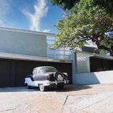 a car parked in front of house