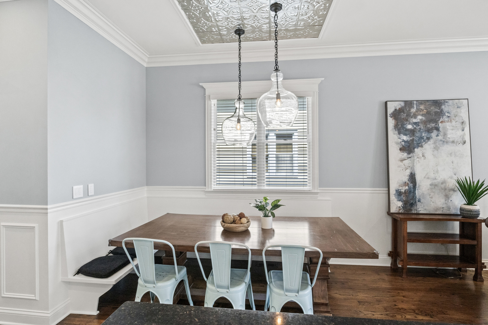 3743 North Ridgeway Avenue Chicago, IL 60618 - Photo 17 of 65 a view of a dining room with furniture window and wooden floor