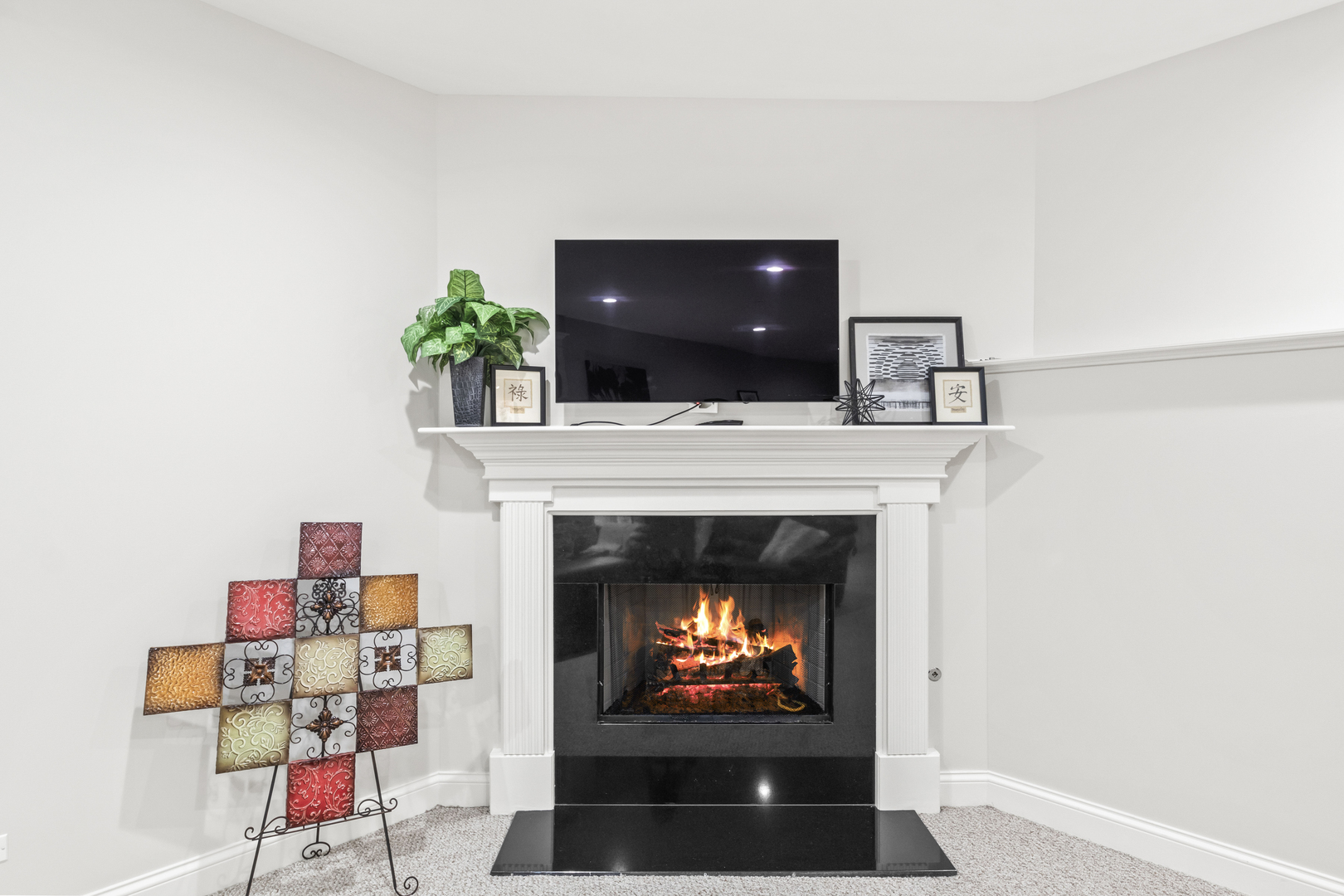 3743 North Ridgeway Avenue Chicago, IL 60618 - Photo 43 of 65 a living room with furniture and a fireplace