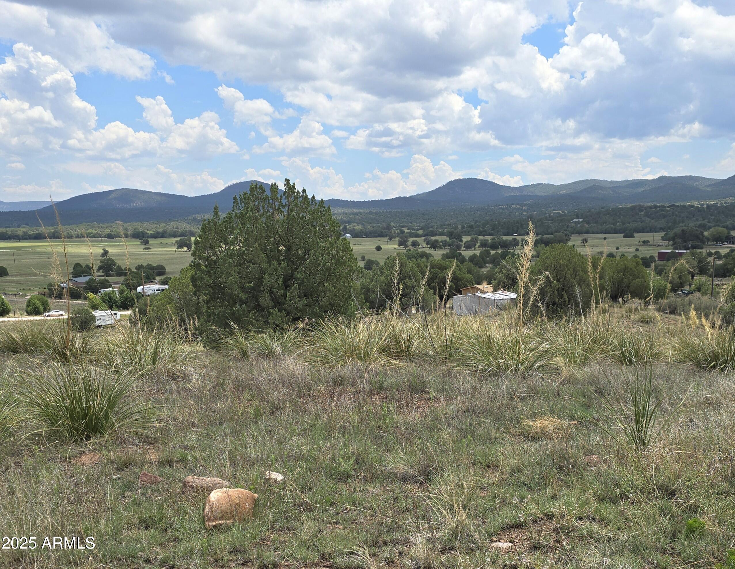 a view of lake with green space