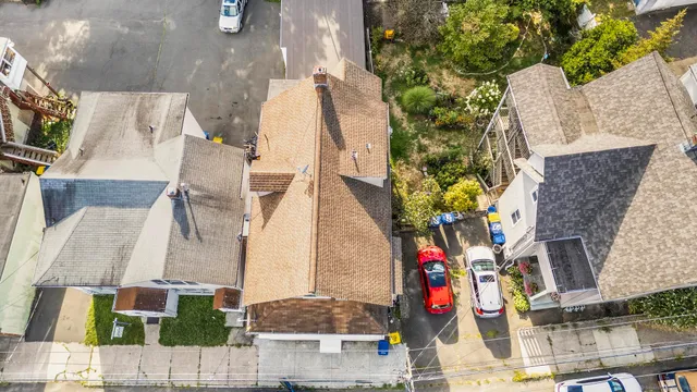 an aerial view of multiple houses