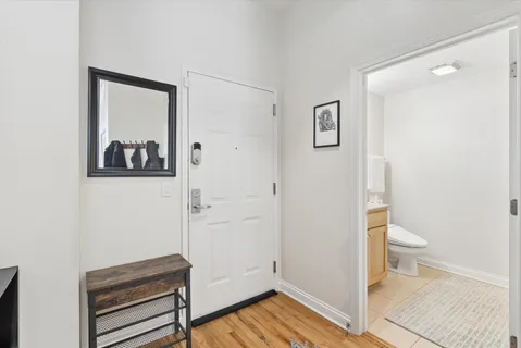 a bathroom with a toilet