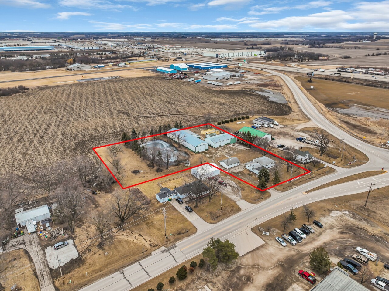 14108 58th Road Sturtevant, WI 53177 - Photo 38 of 52 Arial view of corner