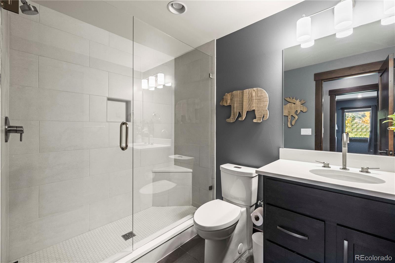 143 Beasley Road Silverthorne, CO 80498 - Photo 20 of 40 a bathroom with a sink toilet and shower