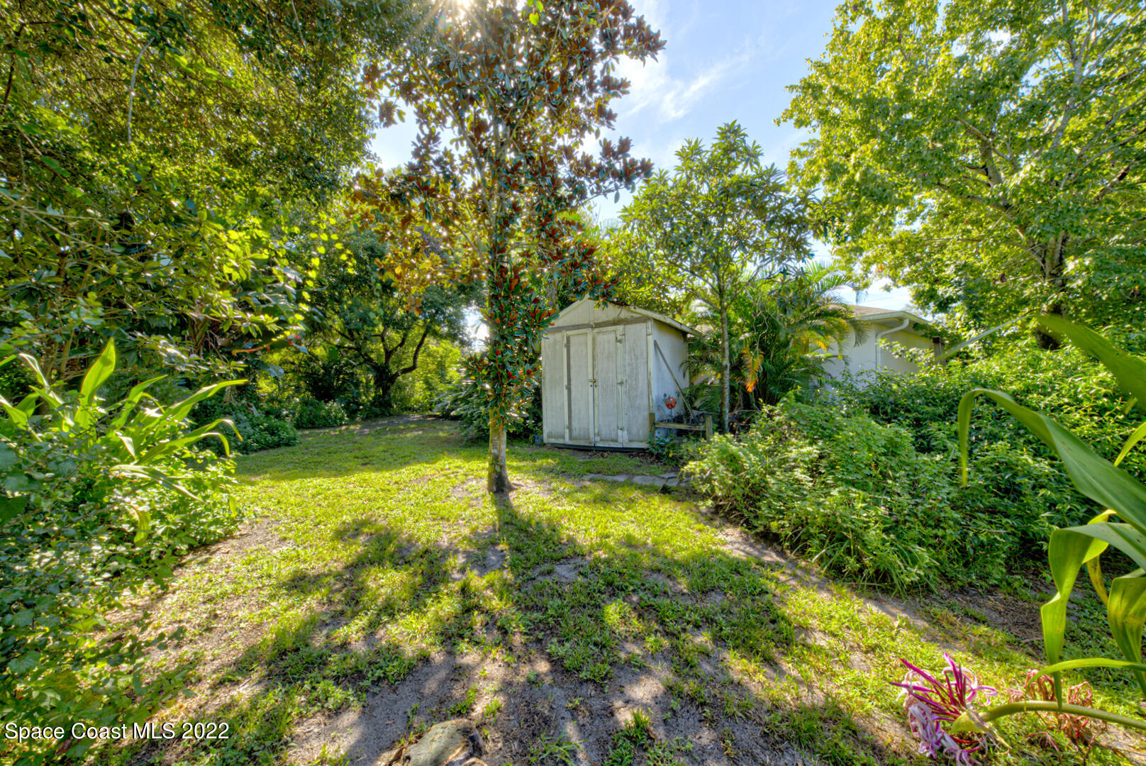 6457 Hunt Road Cocoa, FL 32927 - Photo 32 of 36 backyard with shed