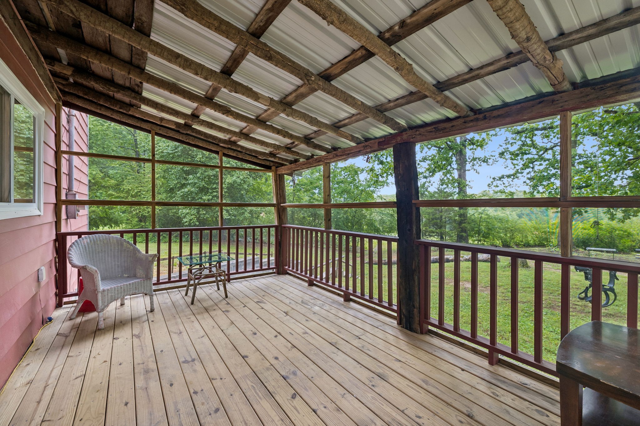 121 Hannah Road Summertown, TN 38483 - Photo 36 of 52 a view of balcony with wooden floor