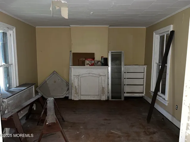 a view of a door and an outdoor space