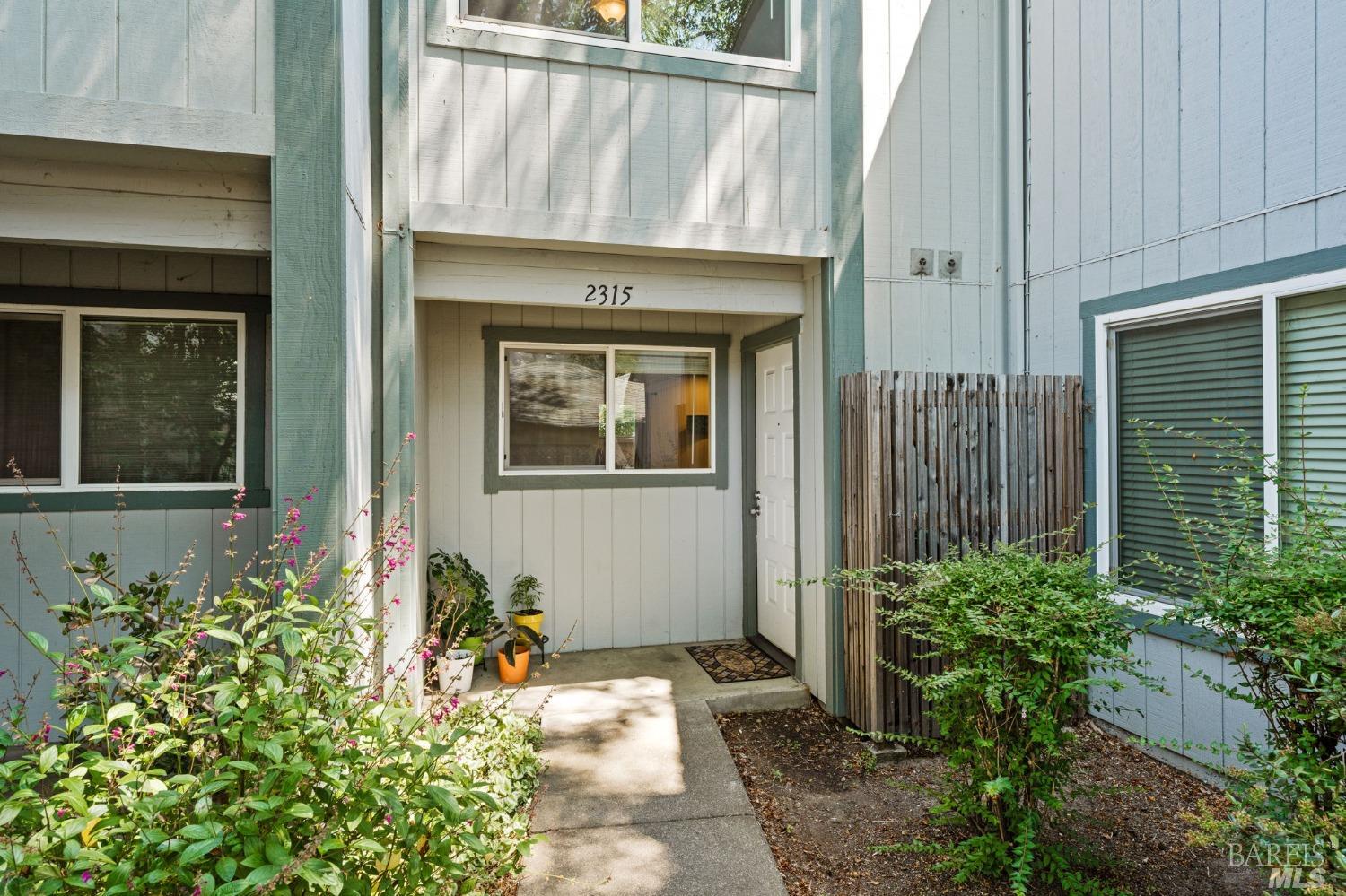 a front view of a house