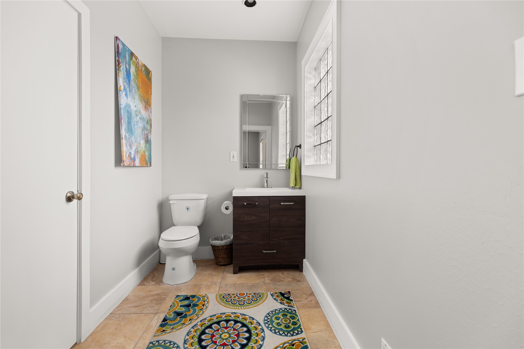 906 Higgins Street Humble, TX 77338 - Photo 24 of 26 Half bathroom is easily converted to a full bathroom. The closet on the left contains plumbing to a shower, tub or combination