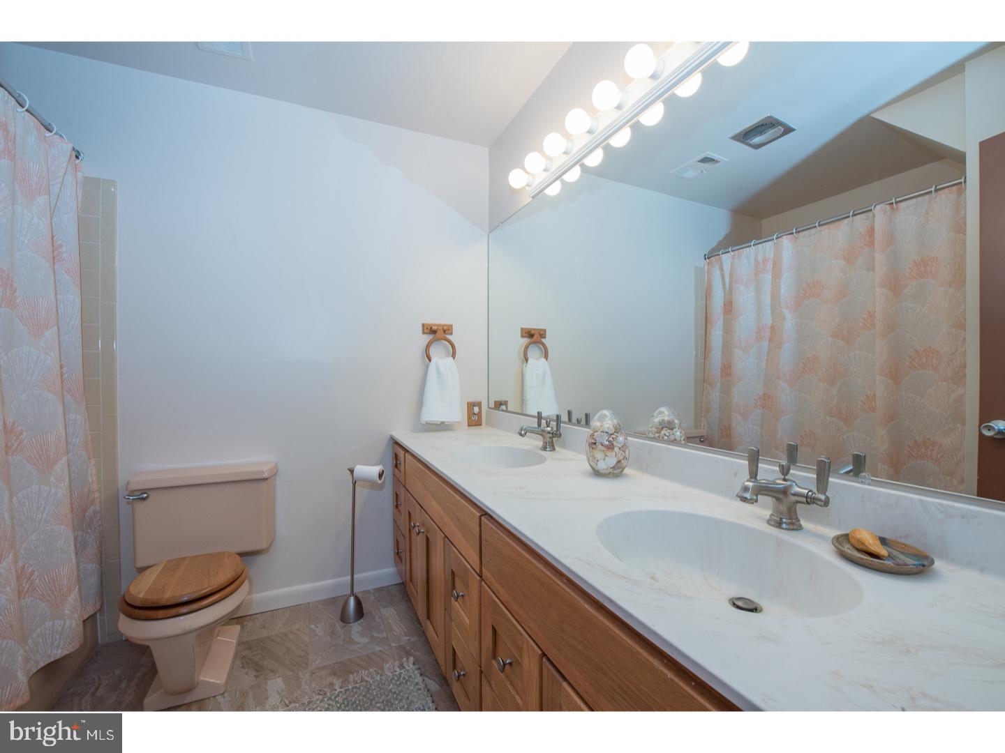 597 Upper Weadley Road Wayne, PA 19087 - Photo 15 of 25 a bathroom with a sink a toilet and a mirror